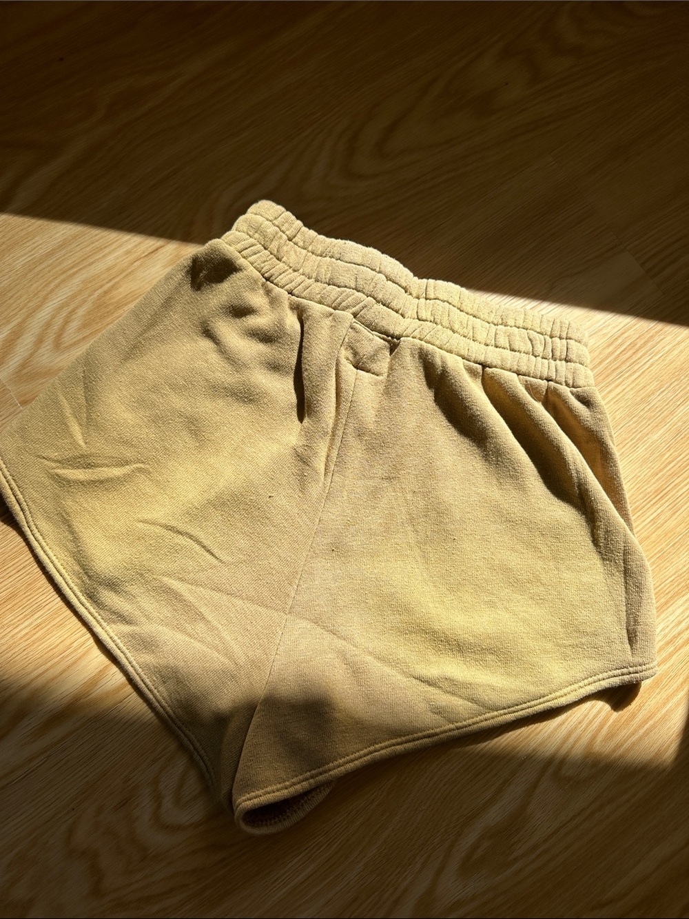 Aviator Nation Mustard Yellow Fleece Shorts - Picture 4 of 4